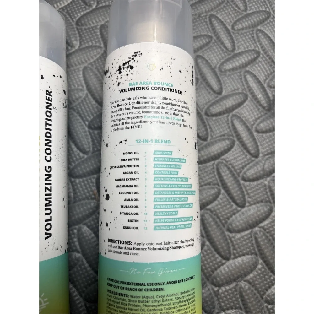 FoxyBae Bae Area Bounce Volumizing Conditioner‎ 12 oz 2 Pack New BB 07/2027